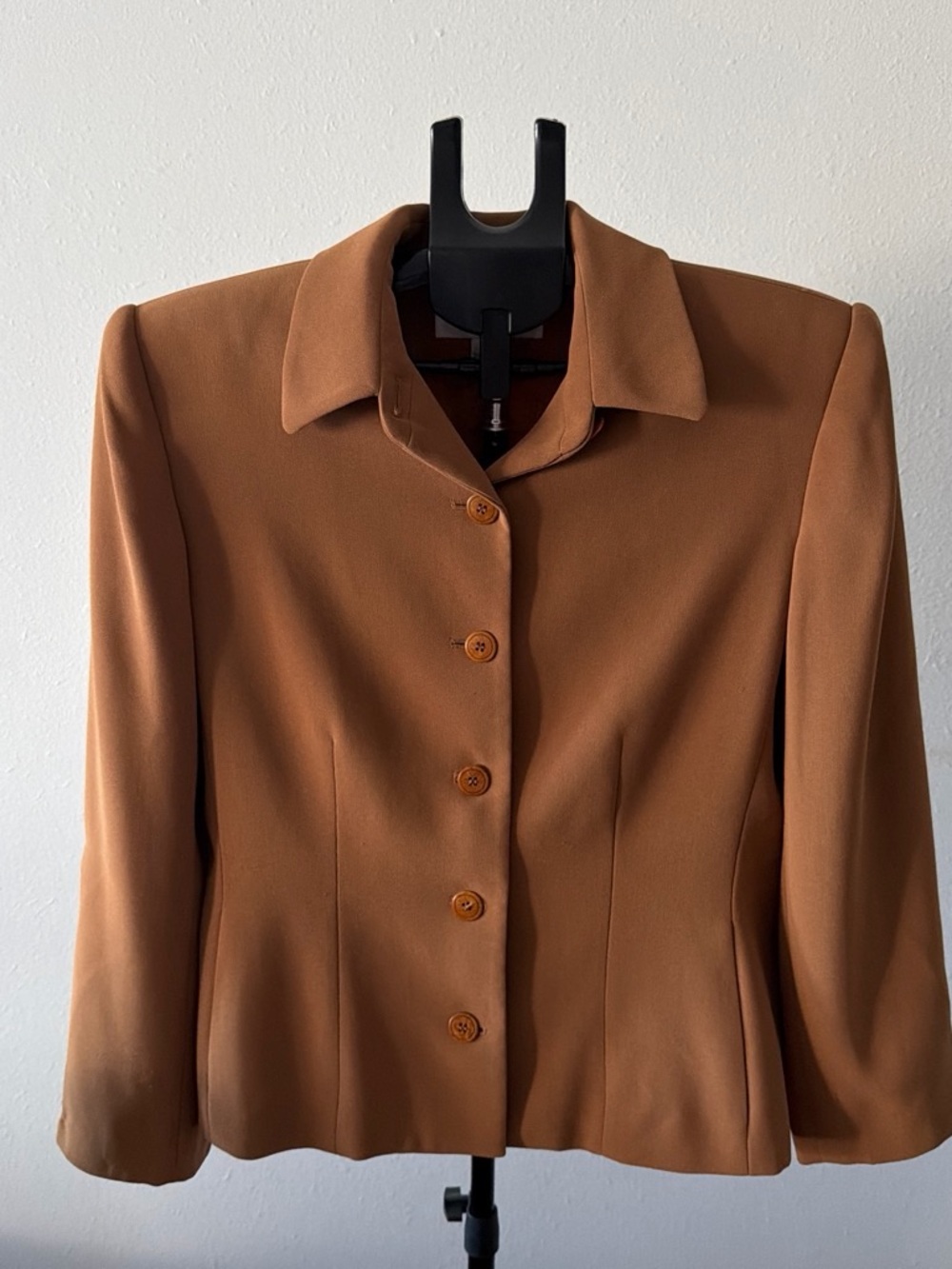 Jones New York Women's Camel Brown Button-Front Blazer